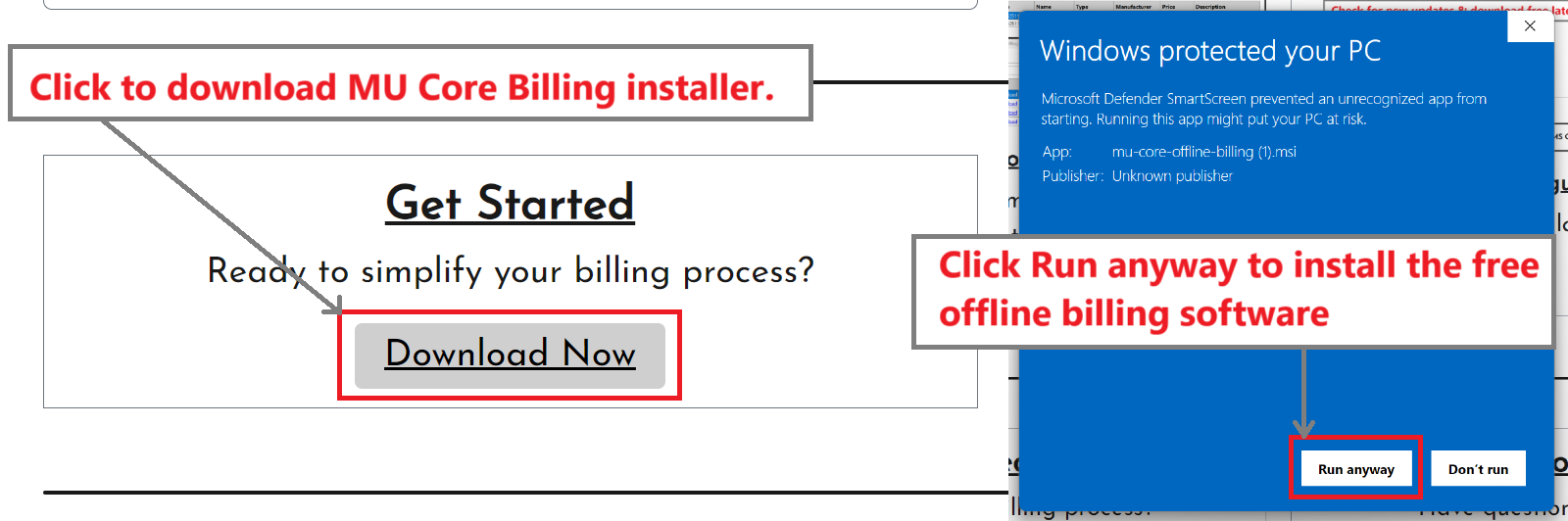 missing download application image